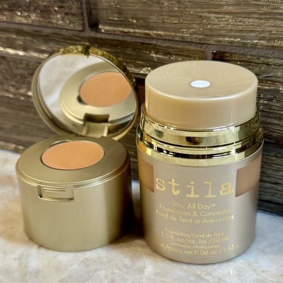 Stila Stay All Day Foundation & Concealer - # 12 Caramel 1 oz Makeup NIB - Picture 5 of 6